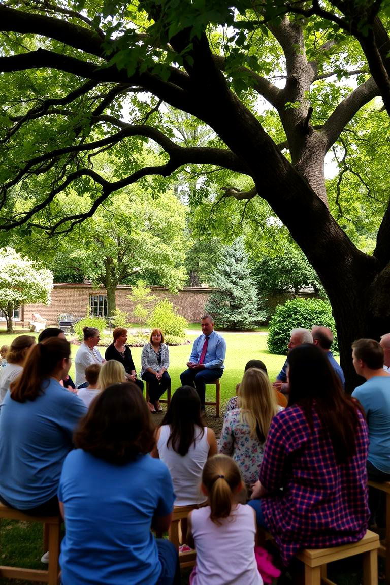 Storytelling Circle Under the Trees - 24 Garden Party Ideas