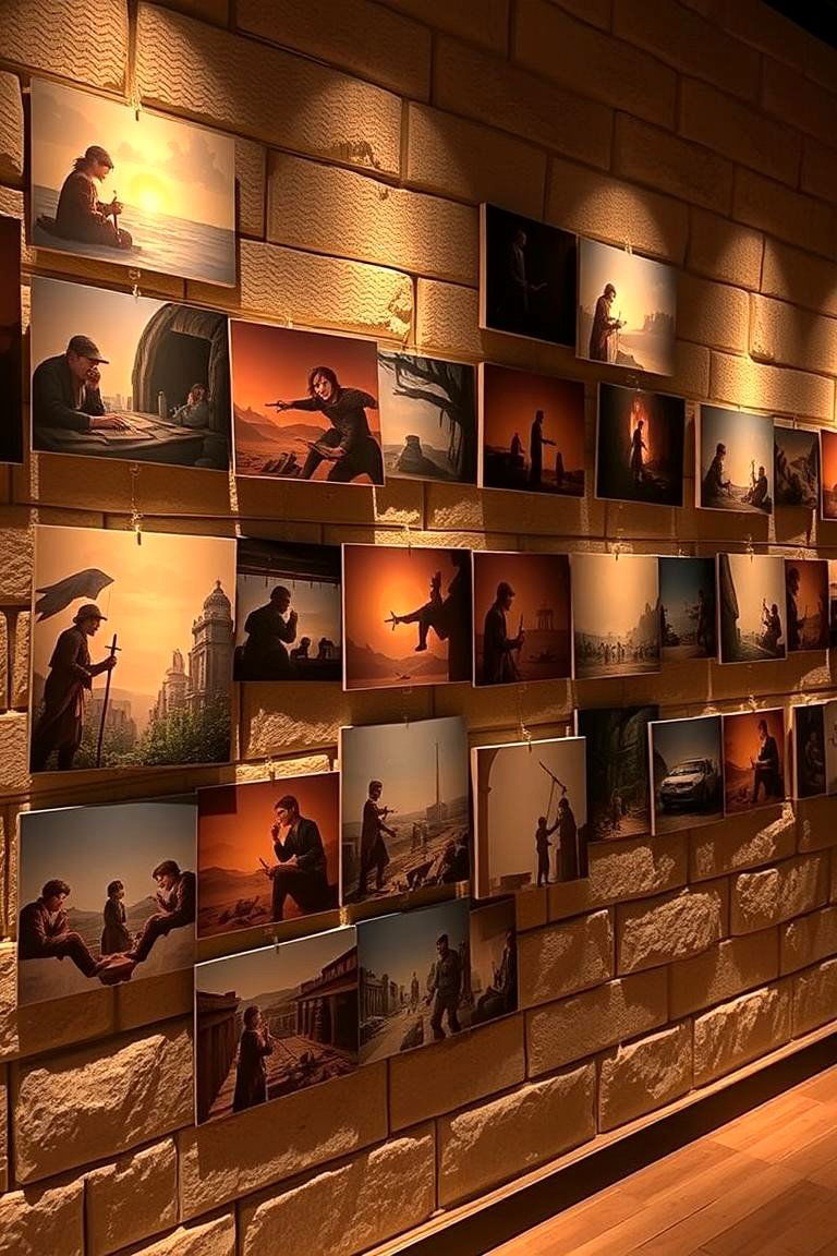 Storytelling Sequence Wall - 24 Photo Wall Ideas