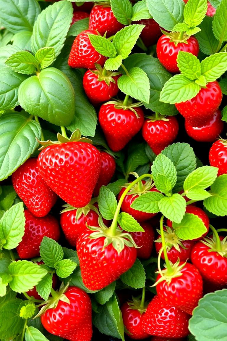 Strawberry Planter with Companion Herbs - 24 Strawberry Planter Ideas