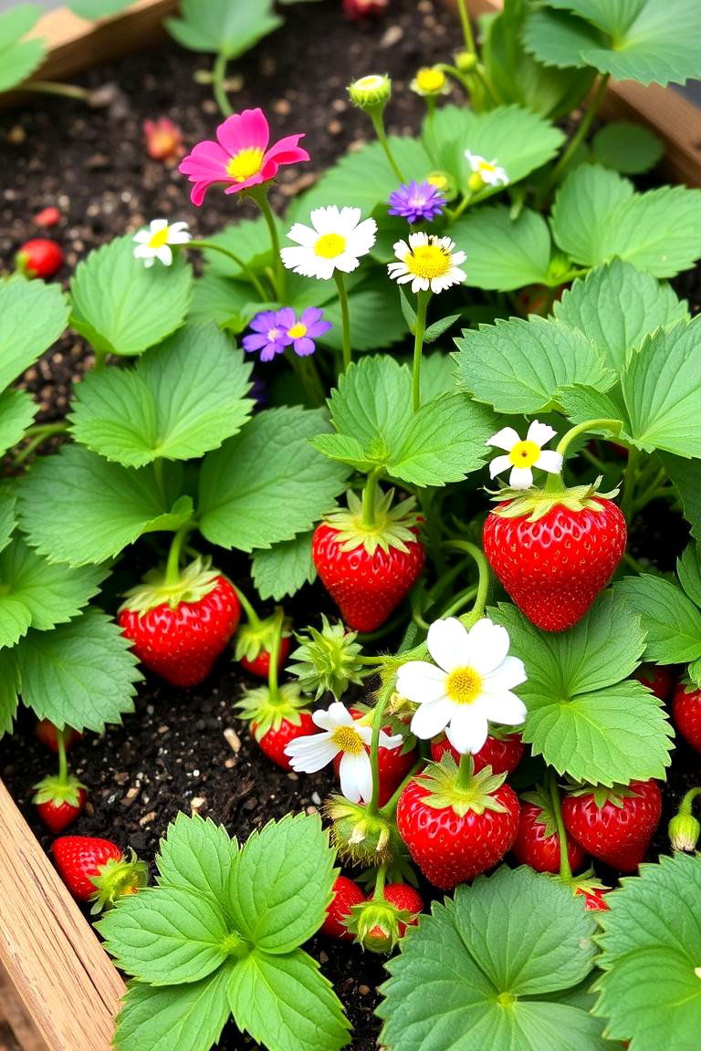 Strawberry Planter with Natural Pest Control - 24 Strawberry Planter Ideas