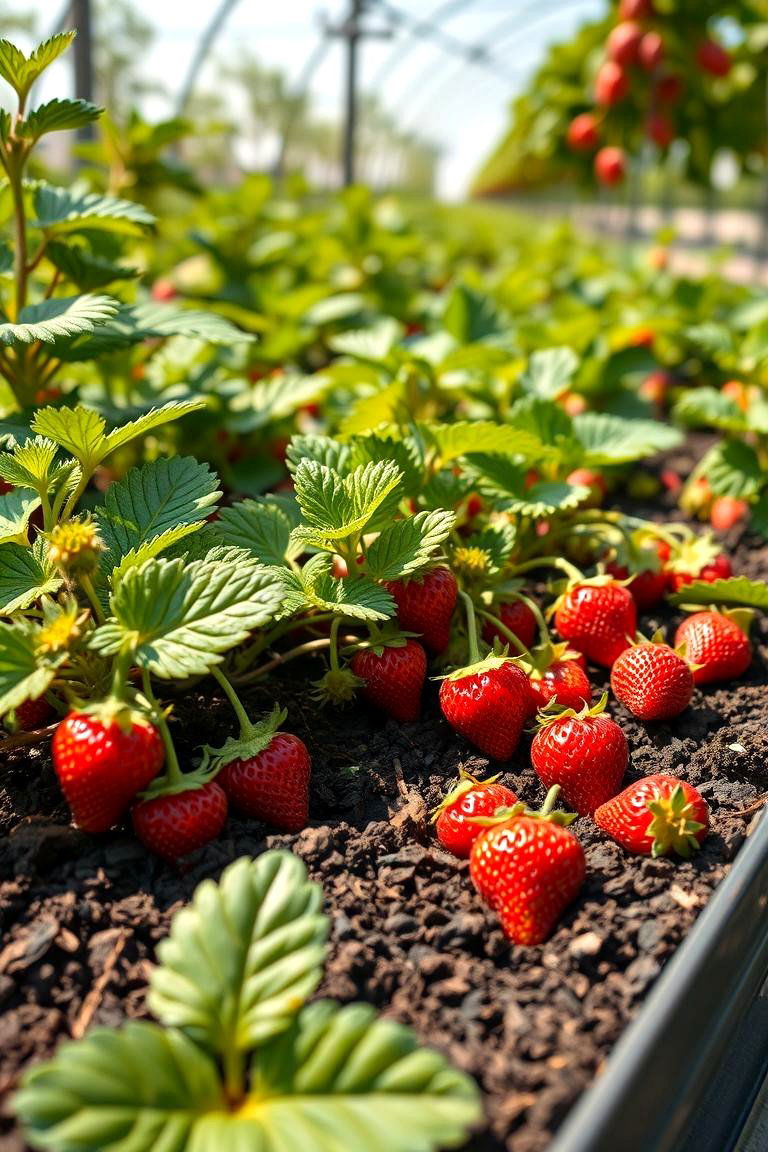 Strawberry Planter with Organic Soil Mix - 24 Strawberry Planter Ideas