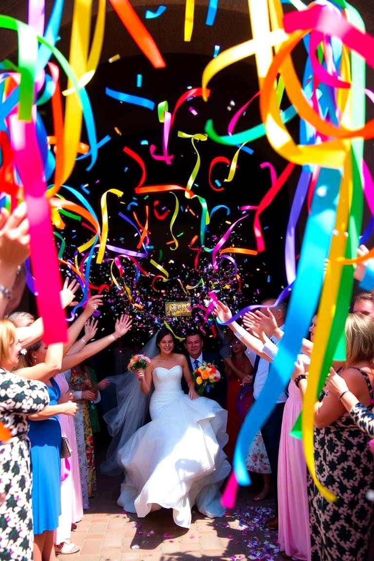 Streamer Shower - 24 Wedding Send-off Ideas