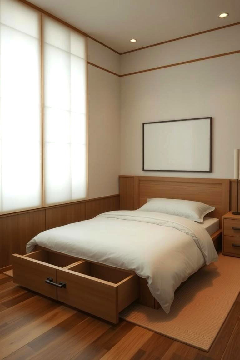 Streamline Storage with Clever Built in Solutions - 24 Japanese Bedroom Design Ideas