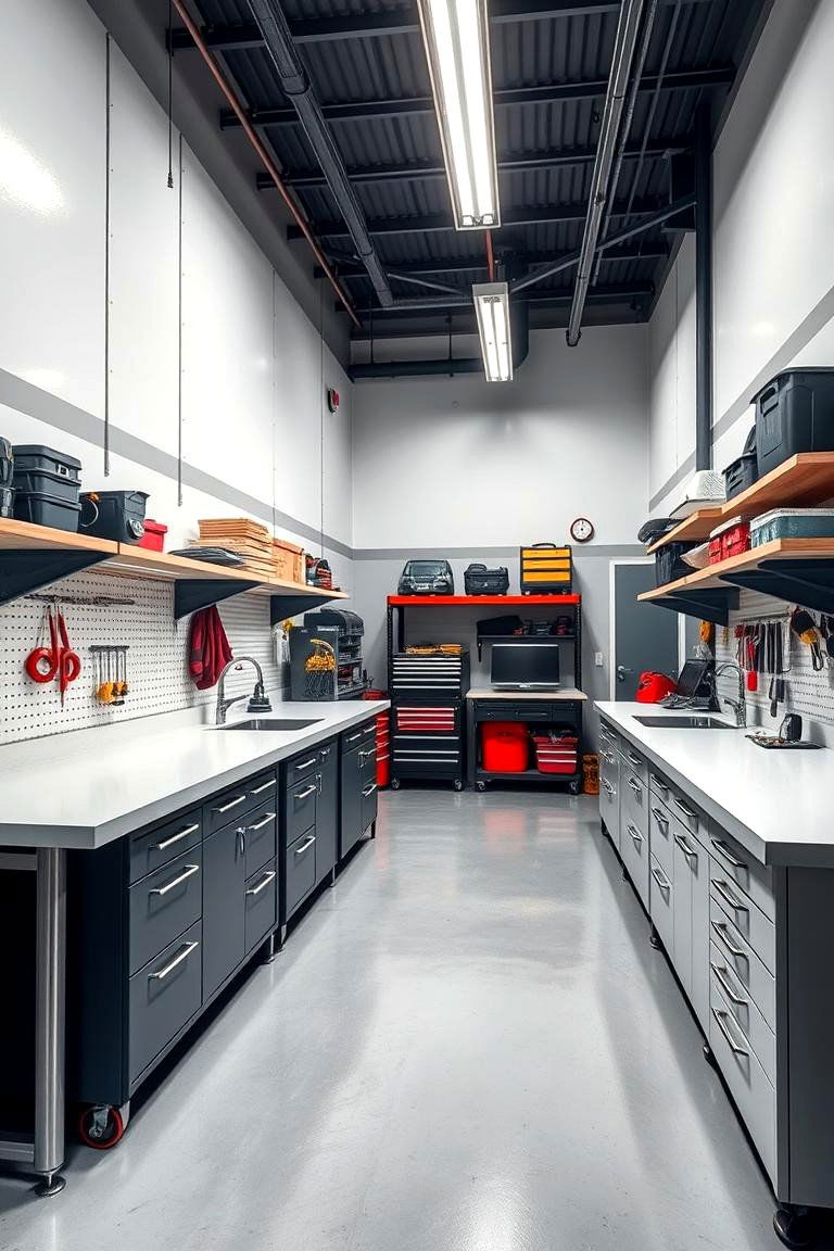 Streamlined Service Garage - 24 Detached Garage Ideas