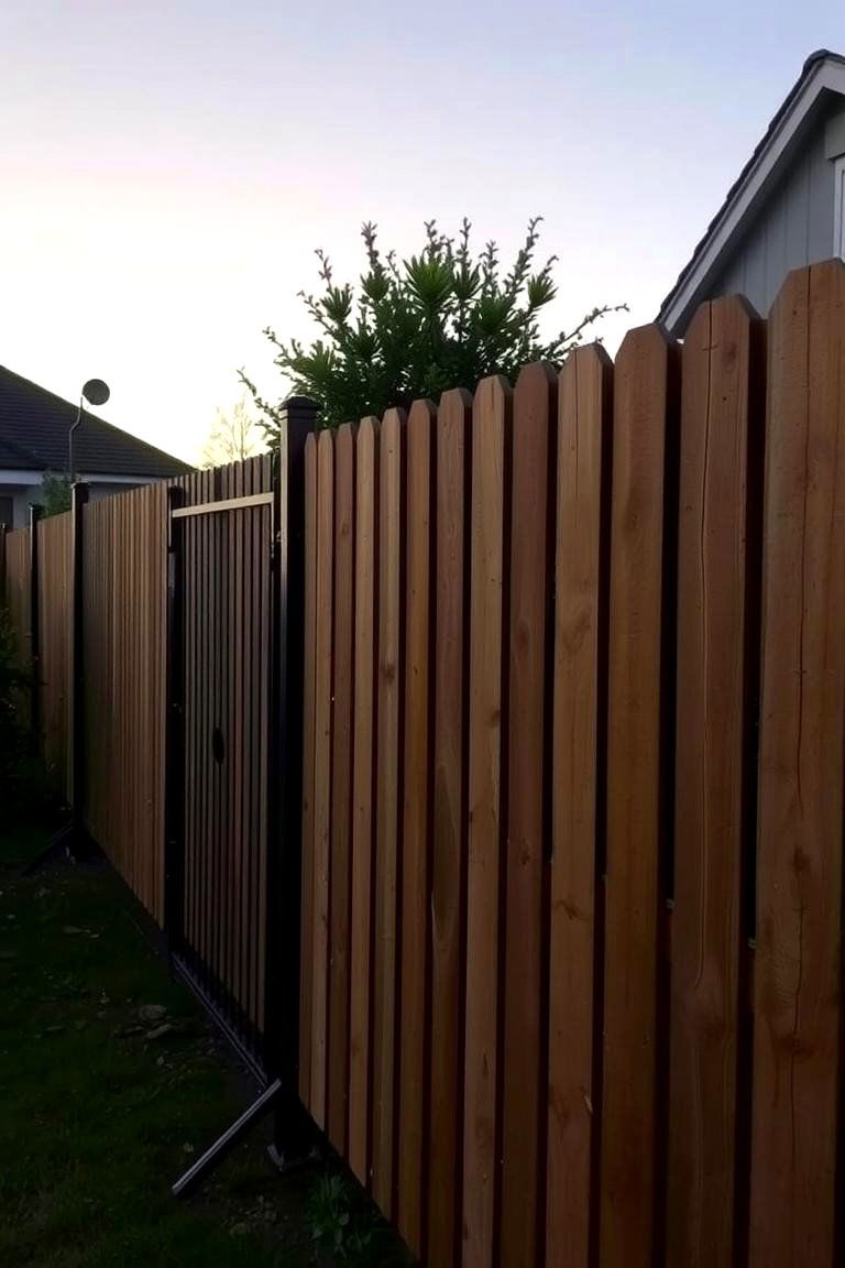 Strengthening Security with Robust Materials - 24 Metal and Wood Fence