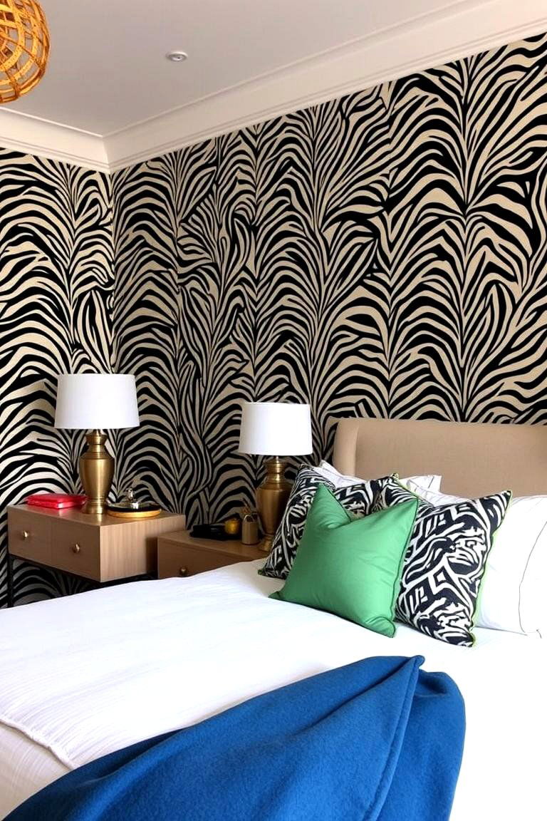 Striking Animal Prints for an Adventurous Feel - 24 Bedroom Wallpaper Ideas