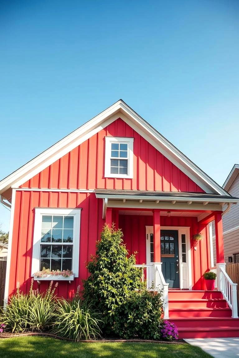Striking Coral Board and Batten Siding - 24 Board and Batten Siding Colors