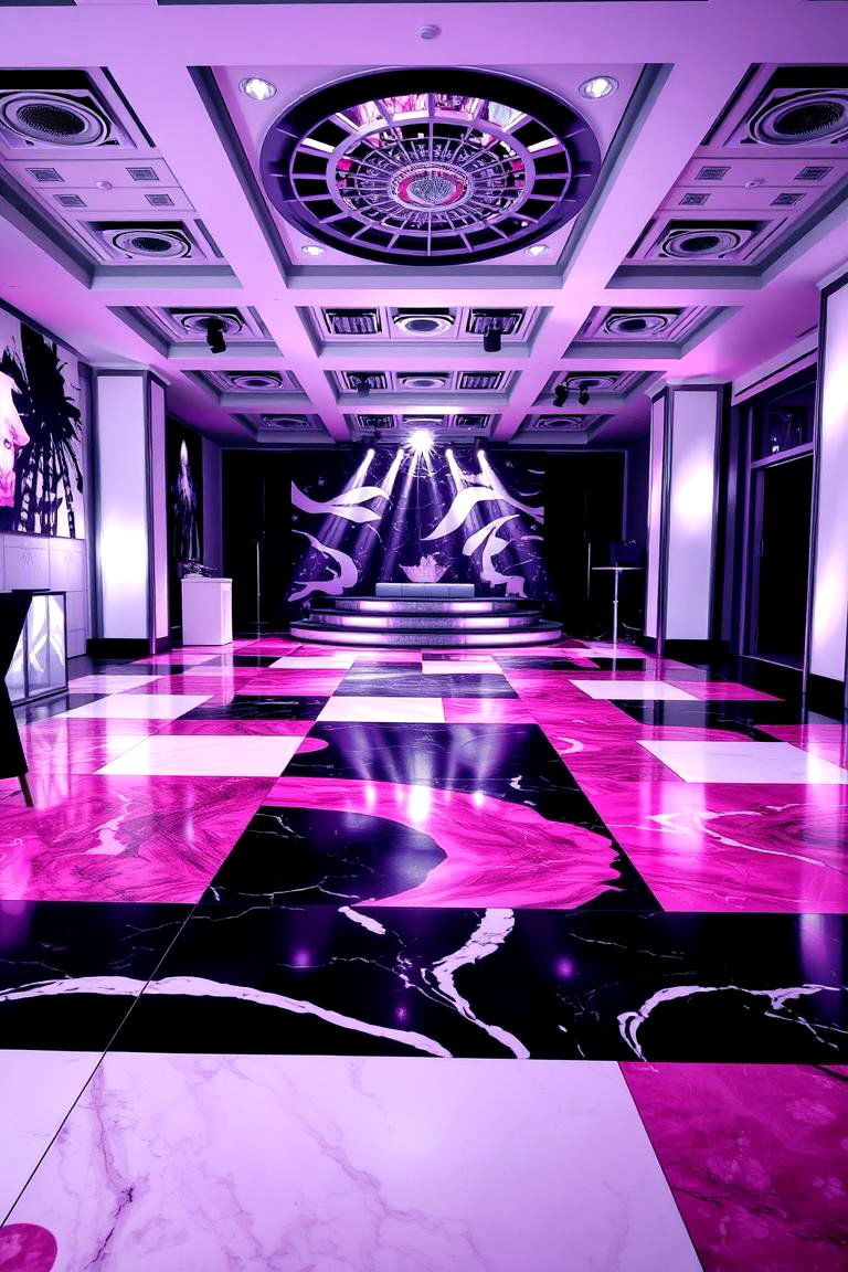 Striking Monochrome Dance Floor - 24 Black and White Wedding Ideas