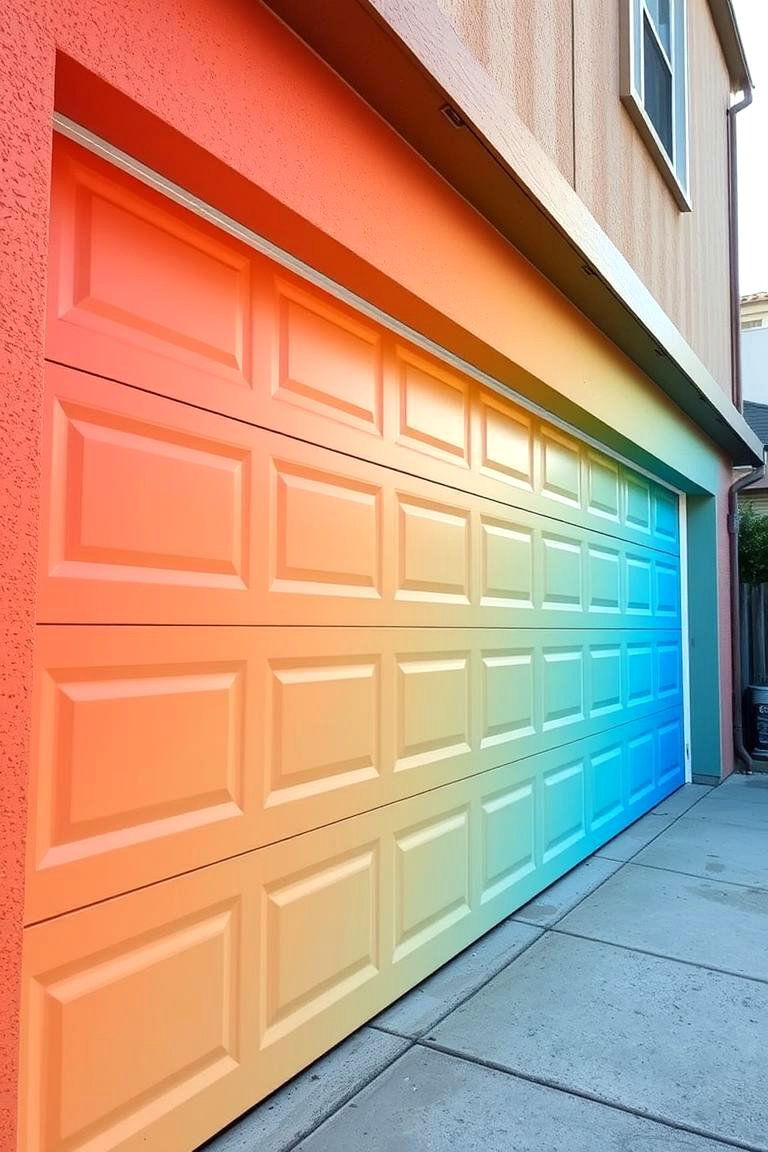 Striking Ombre Effects - 24 Garage Wall Paint Ideas