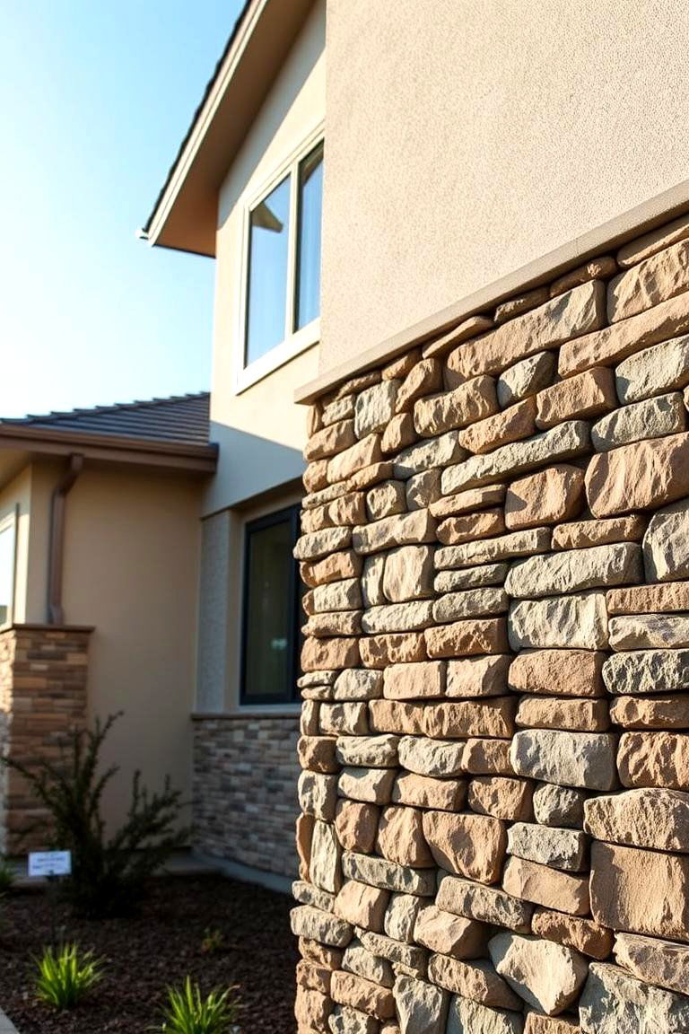 Striking Stone Accent Wall - 24 Stone Exterior Home Ideas