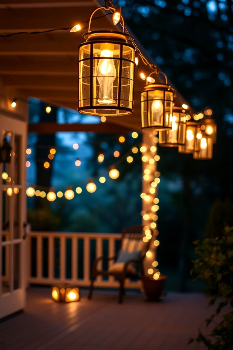 String Lights and Lanterns - 24 Back Porch Ideas