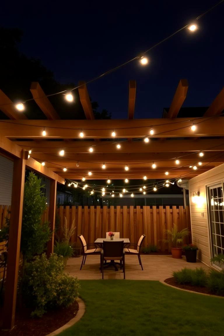 String Lights for Romantic Evenings - 24 Garden Lighting Ideas