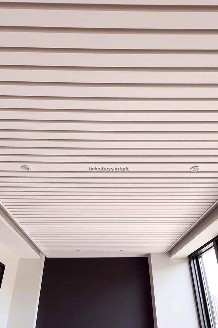 Striped Ceiling Design - 24 Ceiling Paint Ideas