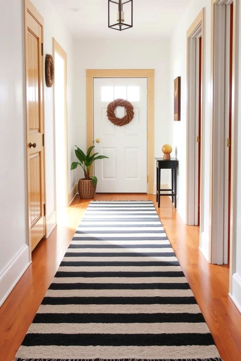 Striped Runner Rug - 24 Entryway Rug Ideas