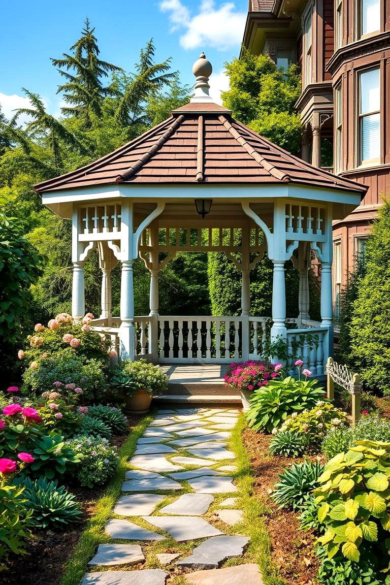 Structured Boxwood Hedges - 24 Victorian Front Garden Ideas
