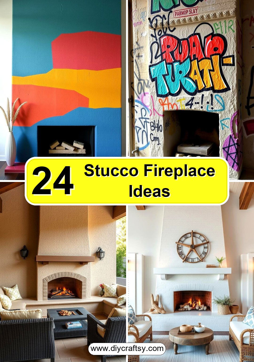 Stucco Fireplace Ideas