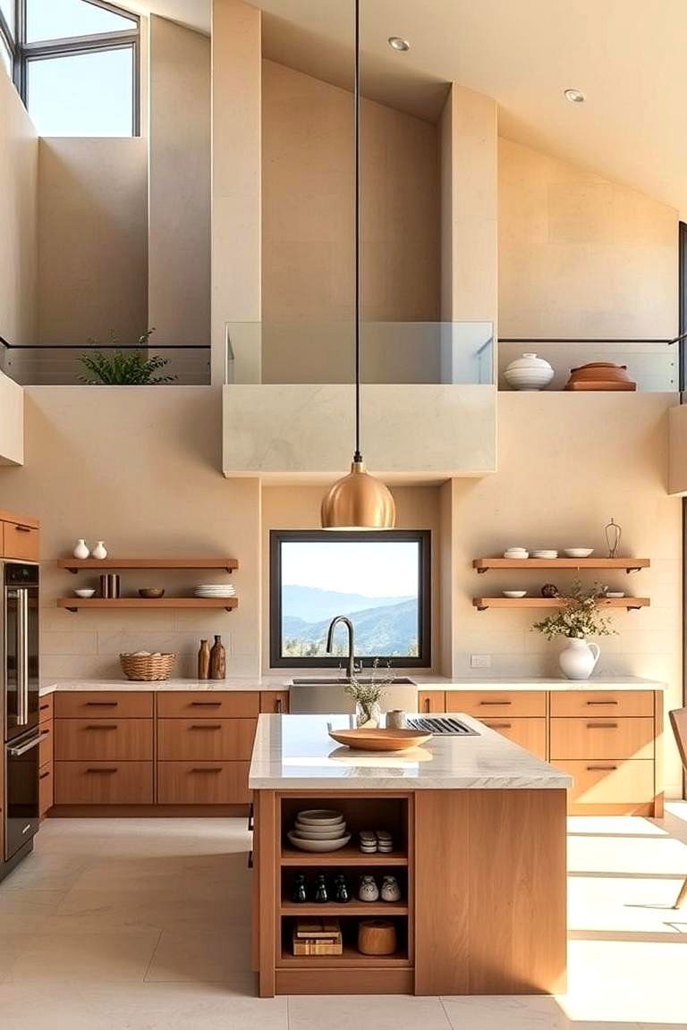 Stucco Kitchen with Multi Level Design - 24 Stucco Outdoor Kitchen Ideas