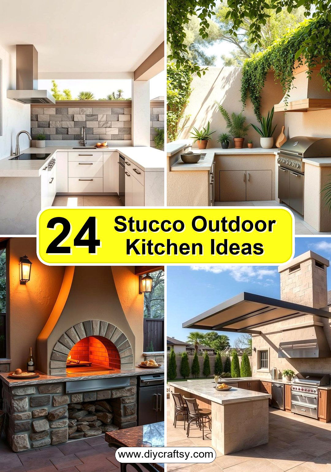 Stucco Outdoor Kitchen Ideas