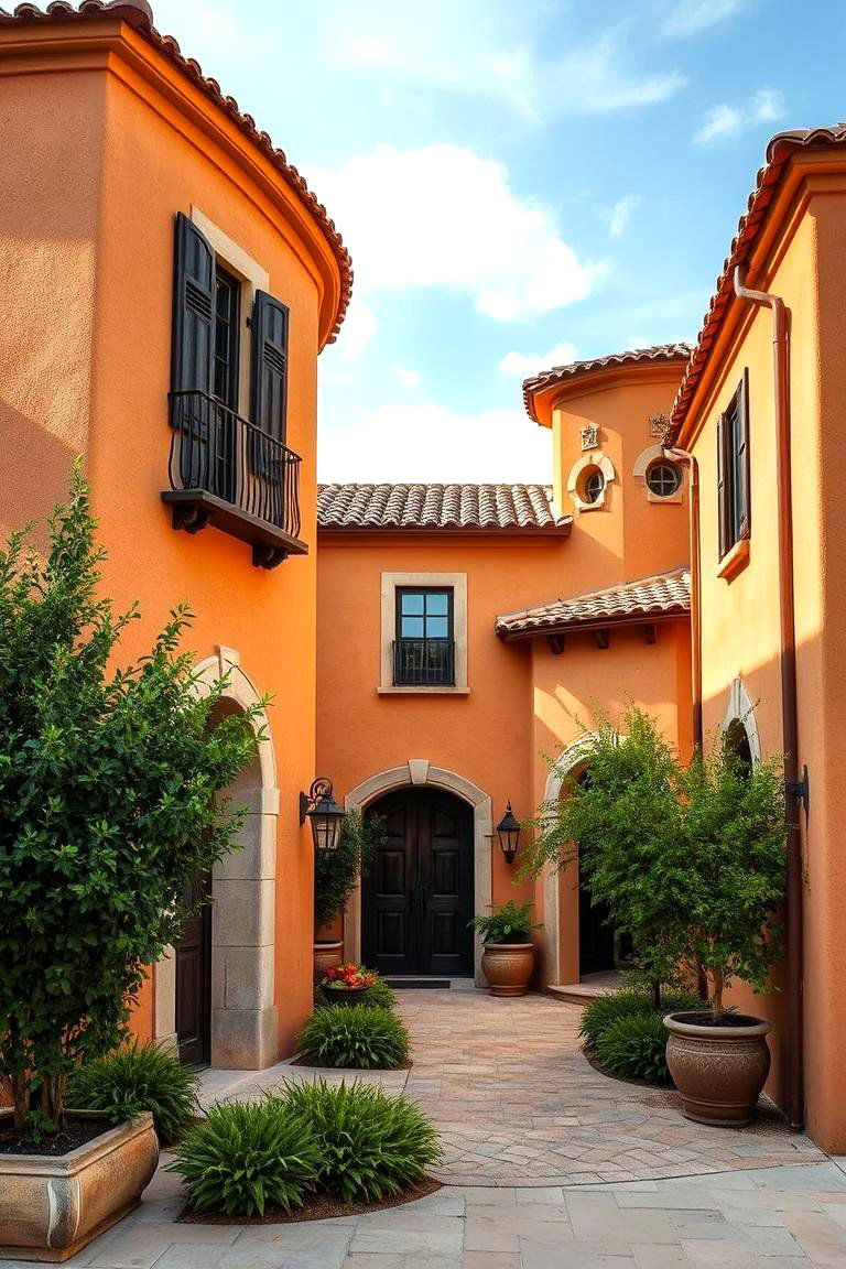 Stucco Walls with Earthy Tones - 24 Mediterranean House Exterior Ideas