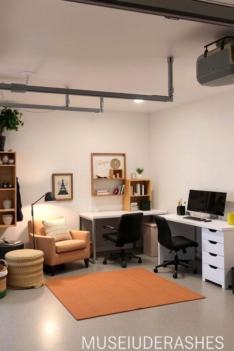 StudyQuiet Work Zone - 24 Garage Conversion Ideas