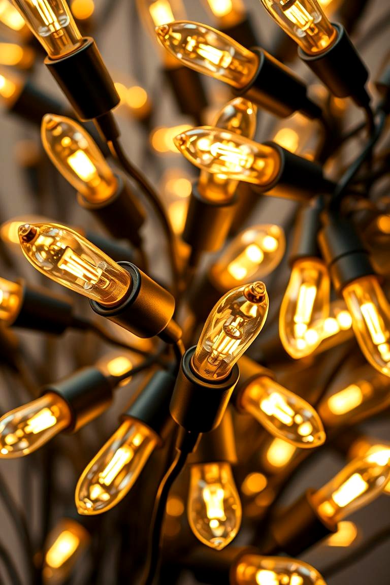 Stunning Black and Gold Decorative Lights - 24 Black and Gold Centerpiece Ideas