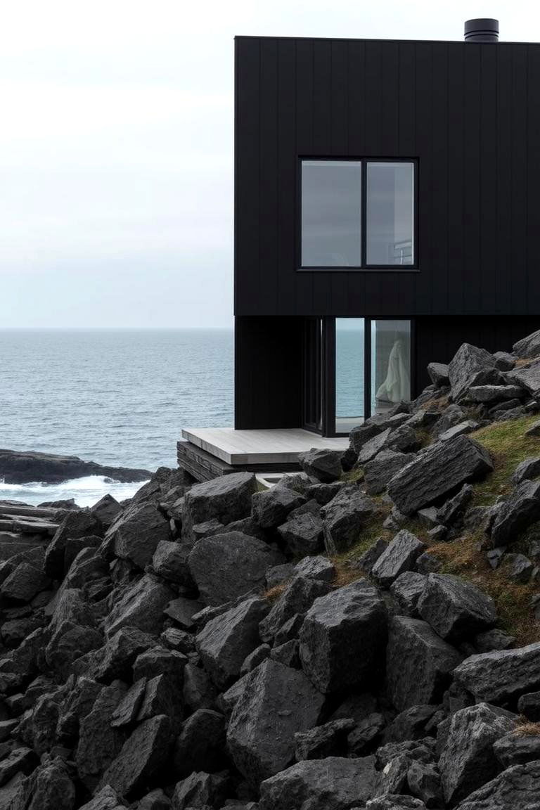 Stunning Contrast with Nature - 24 Modern Black Houses