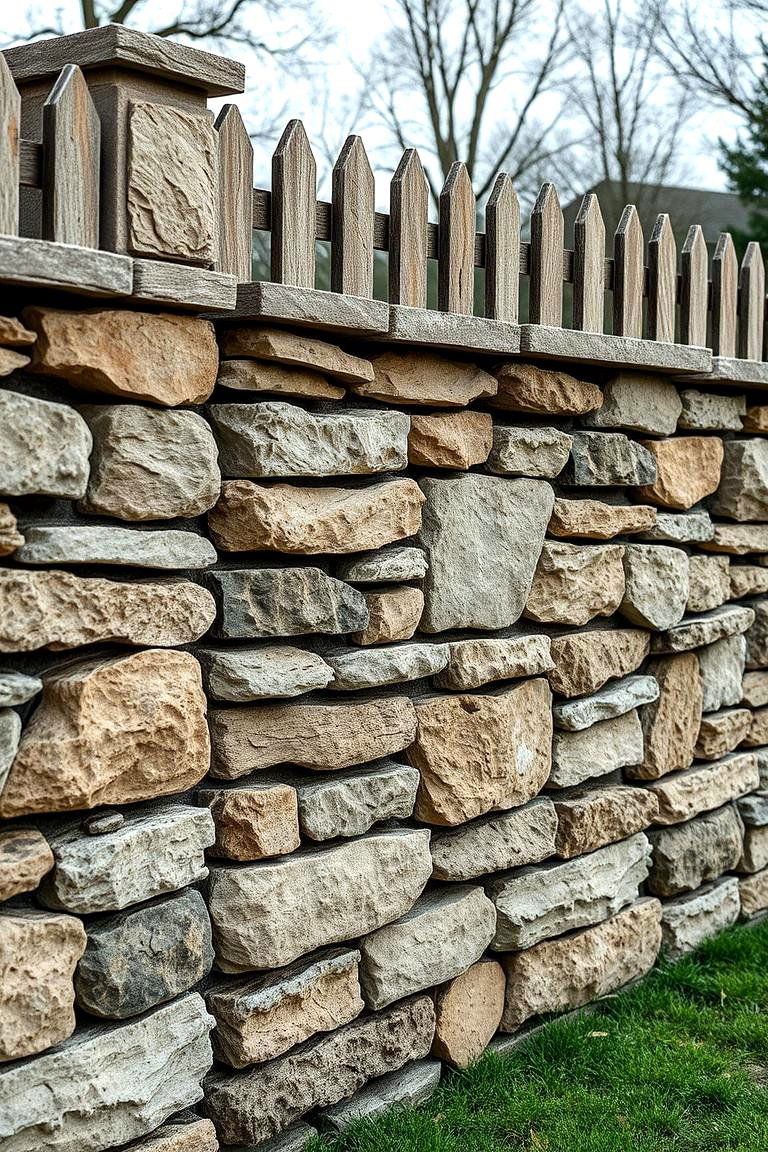 Sturdy Stone Fencing - 24 Stone Exterior Home Ideas