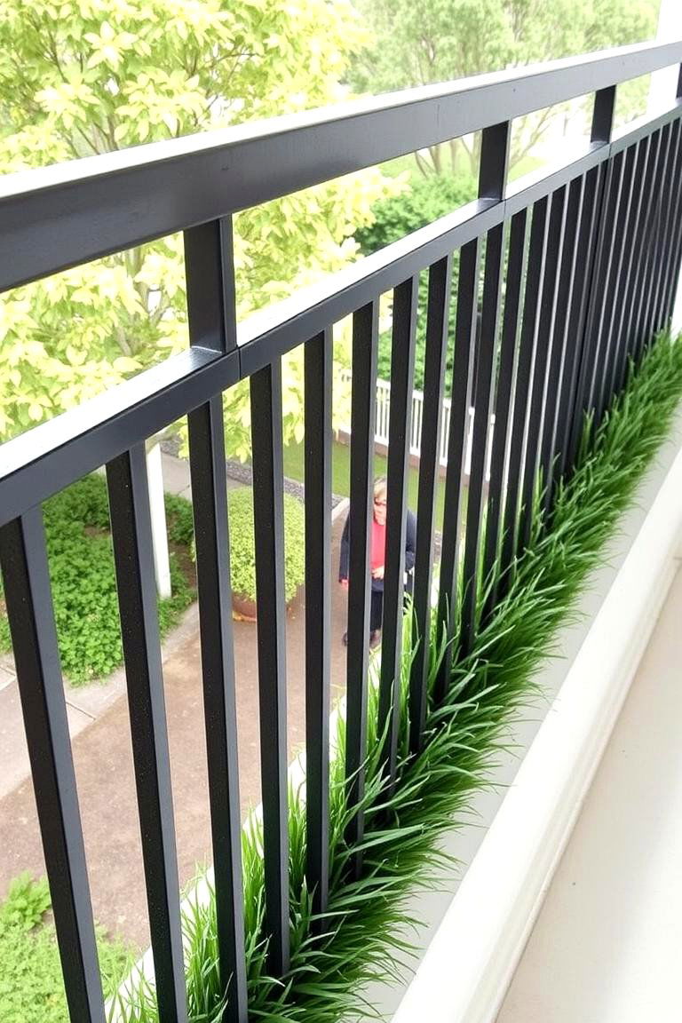 Stylish Balcony Edge - 24 Artificial Grass Balcony Design
