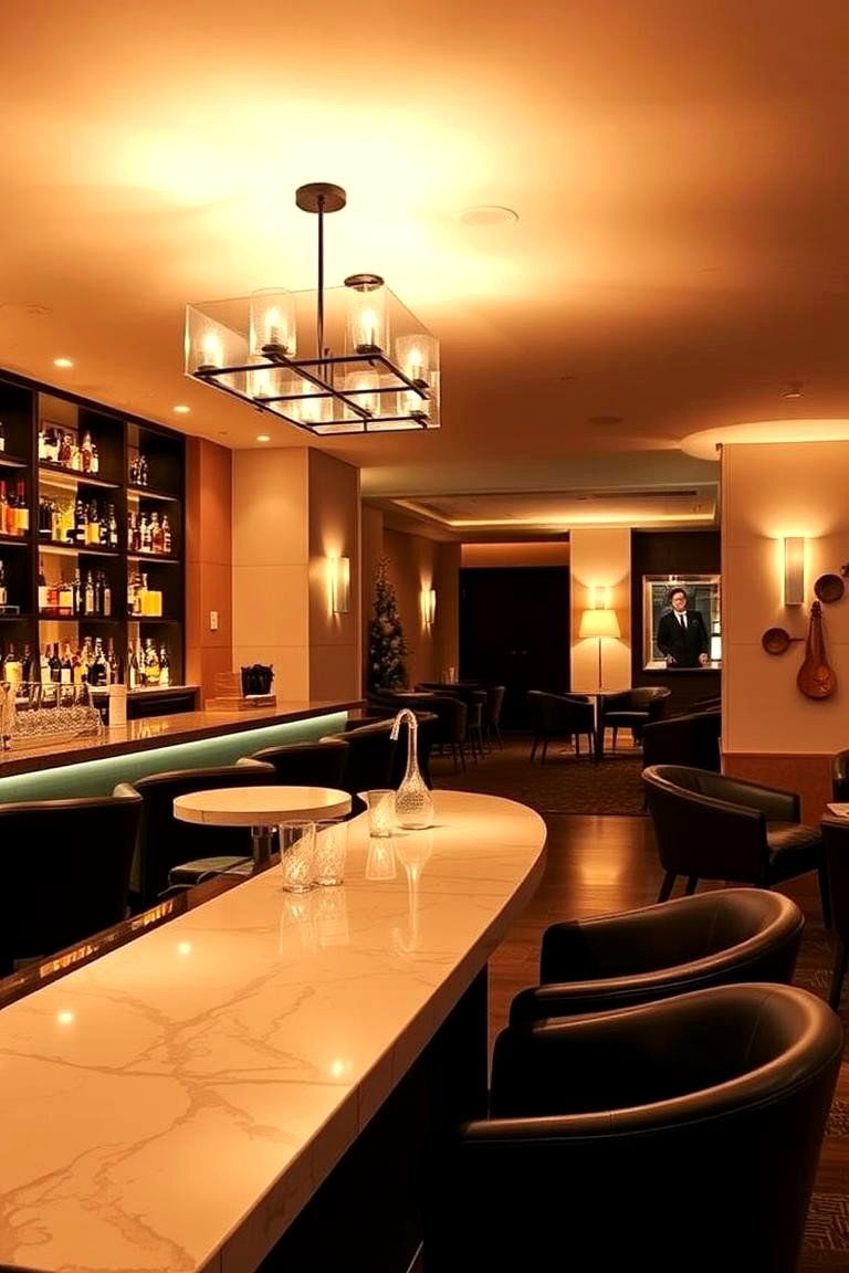 Stylish Bar and Lounge Area - 24 Black Man Cave Ideas