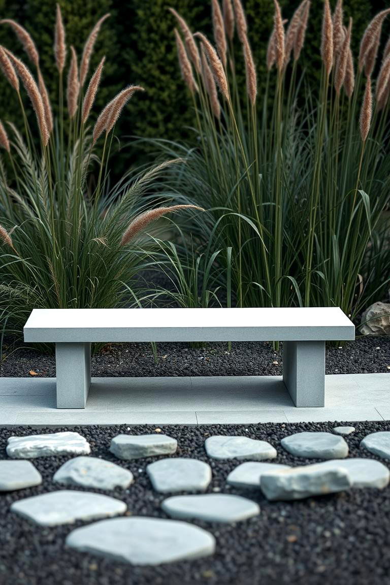 Stylish Concrete Benches - 24 Garden Seating Ideas