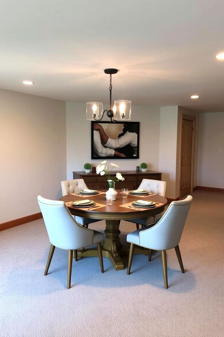 Stylish Dining Set for Basement Gatherings - 24 Basement Furniture Ideas