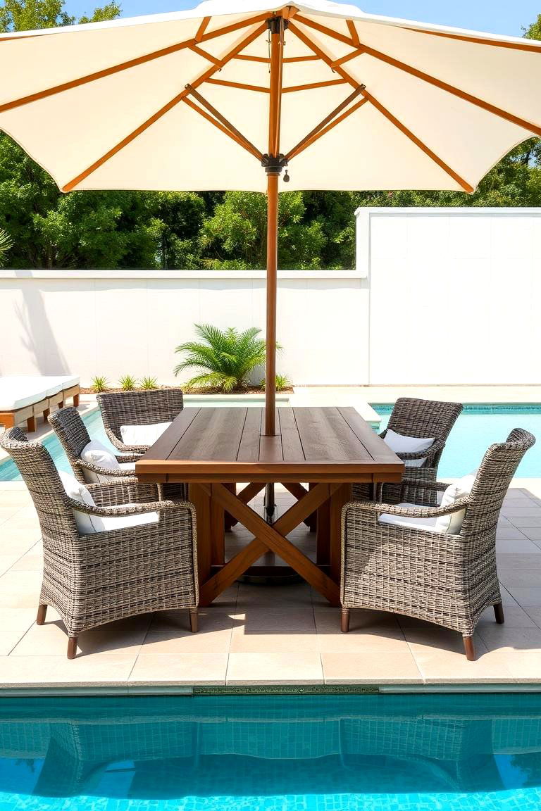 Stylish Dining Sets - 24 Pool Furniture Ideas