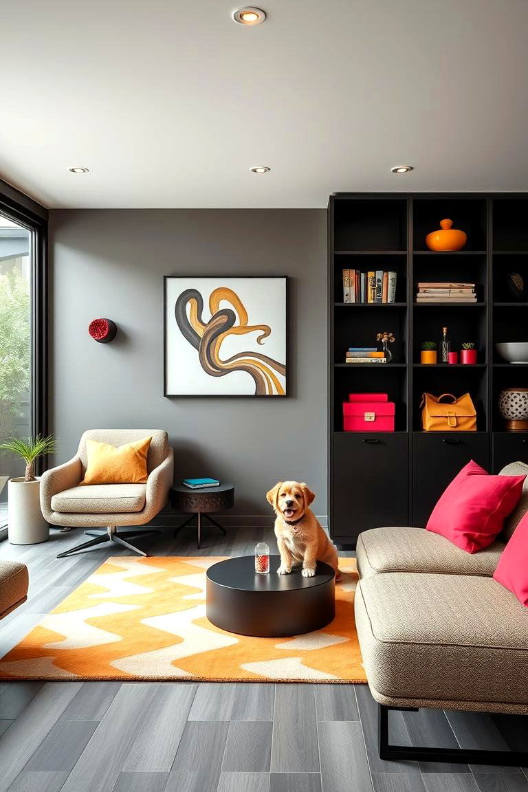 Stylish Dog Lounge - 24 Dog Room Ideas