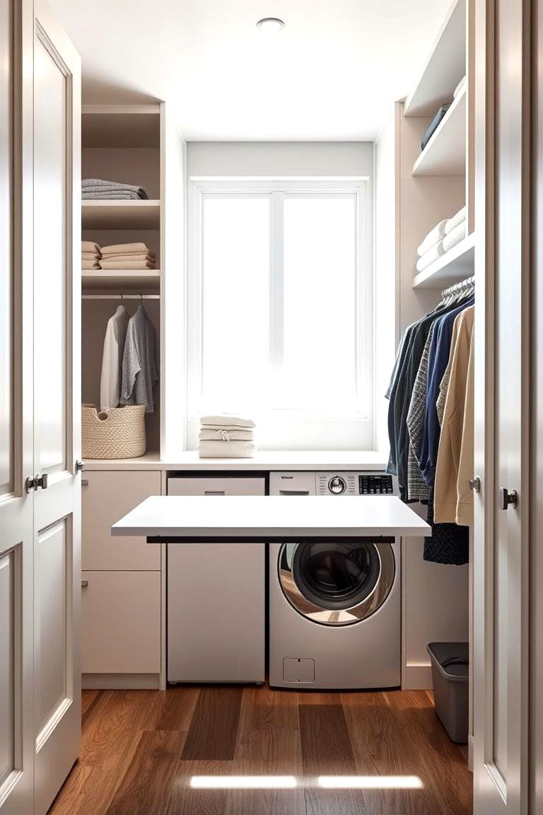Stylish Folding Tables Integration - 24 Laundry Closet Ideas