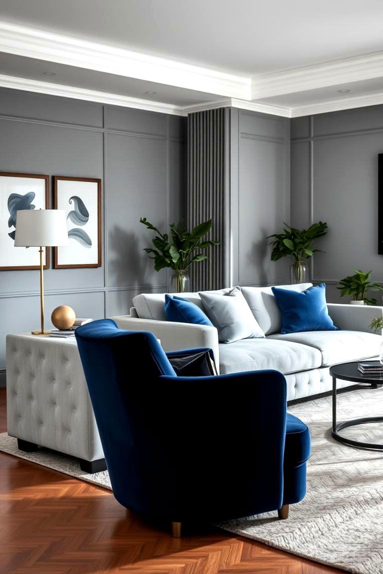 Stylish Individuality with Gray Accent Chairs - 24 Gray Living Room Ideas
