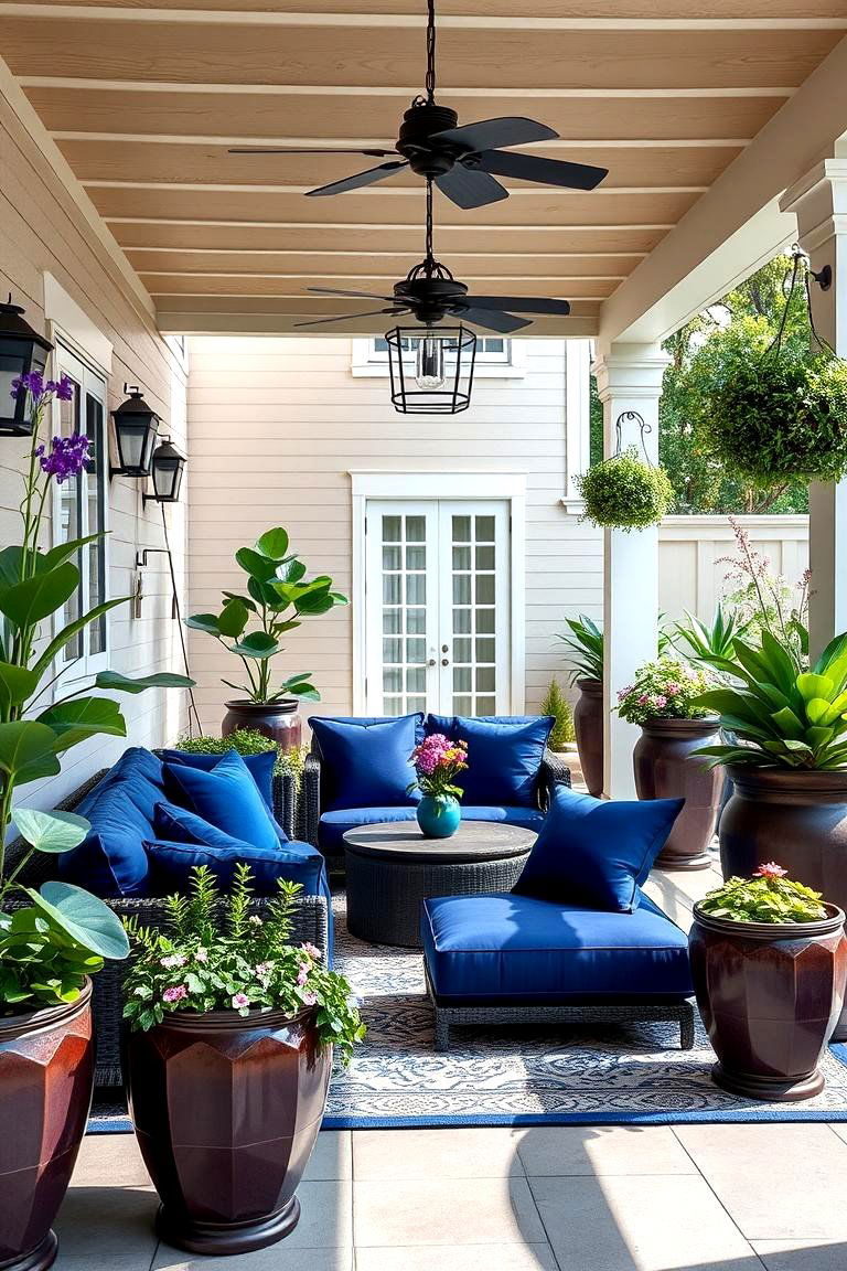 Stylish Jewel Toned Outdoor Space - 24 Ways to Decorate With Jewel Tones