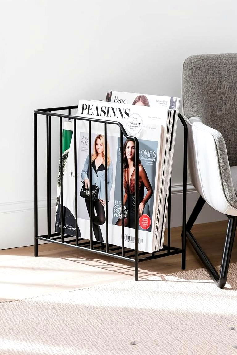 Stylish Magazine Rack - 24 Hypebeast Room Decor Ideas