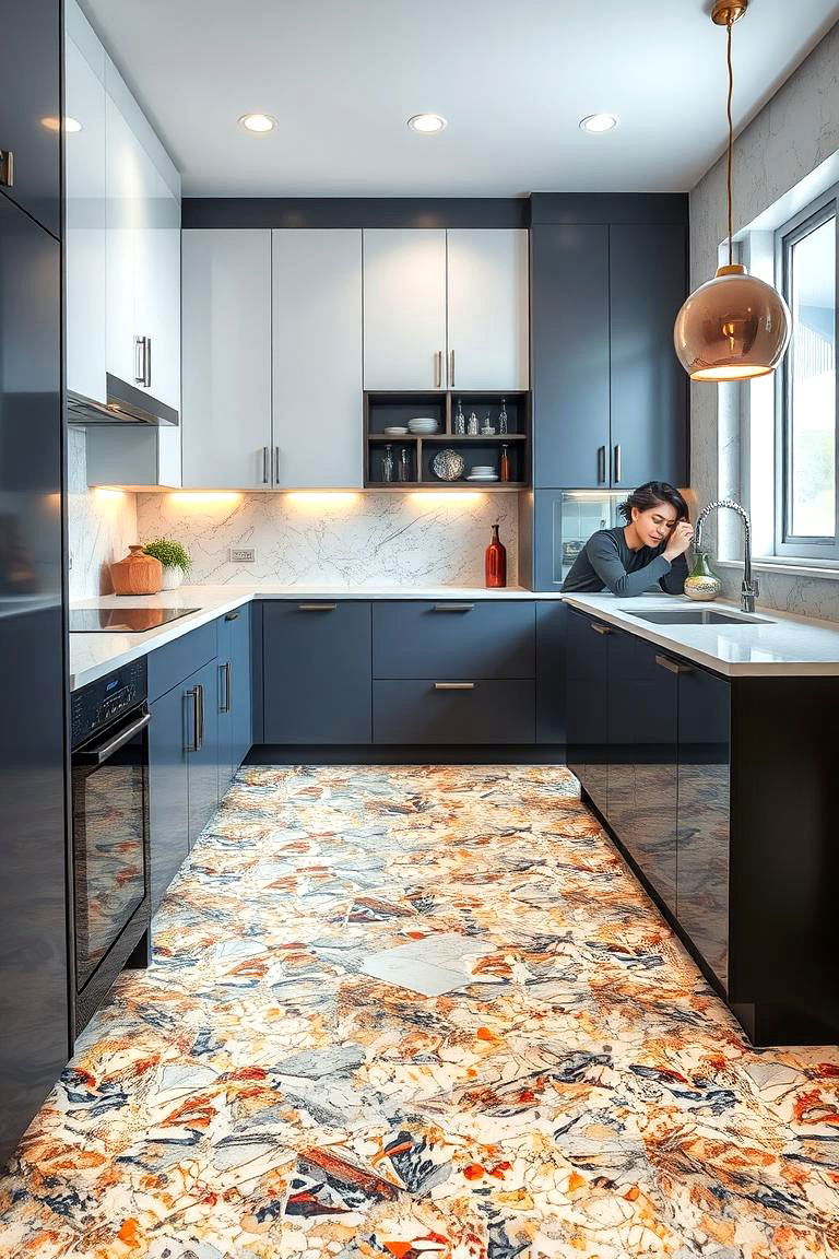 Stylish Terrazzo Flooring - 24 Kitchen Floor Ideas