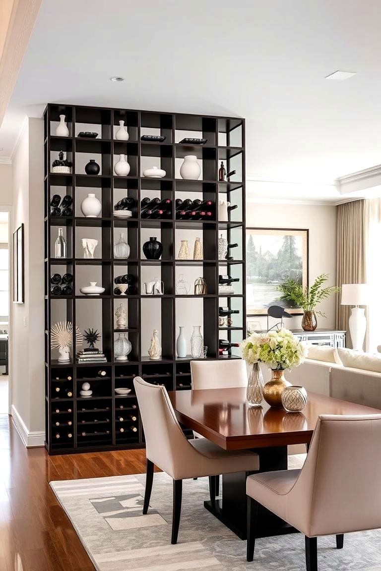 Stylish Wine Rack Divider Without Wine - 24 Room Divider Ideas