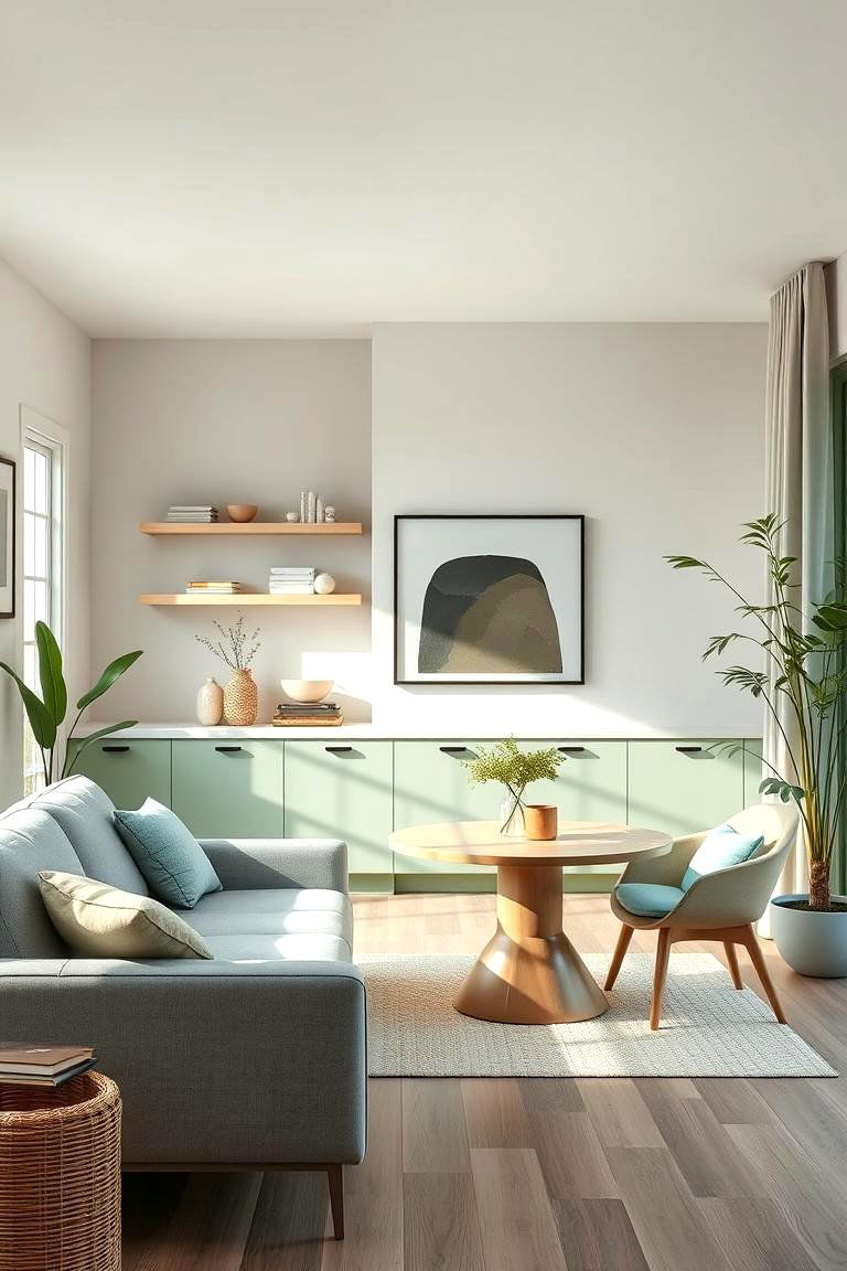 Subdued yet Stylish Accents - 24 Light Green House Exterior Ideas
