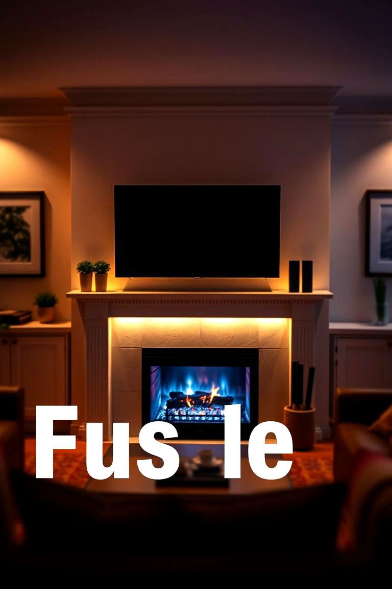 Subtle Ambient Lighting Integration - 24 Tv Over Fireplace Ideas