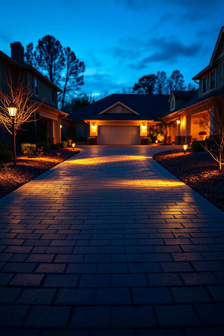 Subtle Ambient Lighting - 24 driveway entrance ideas
