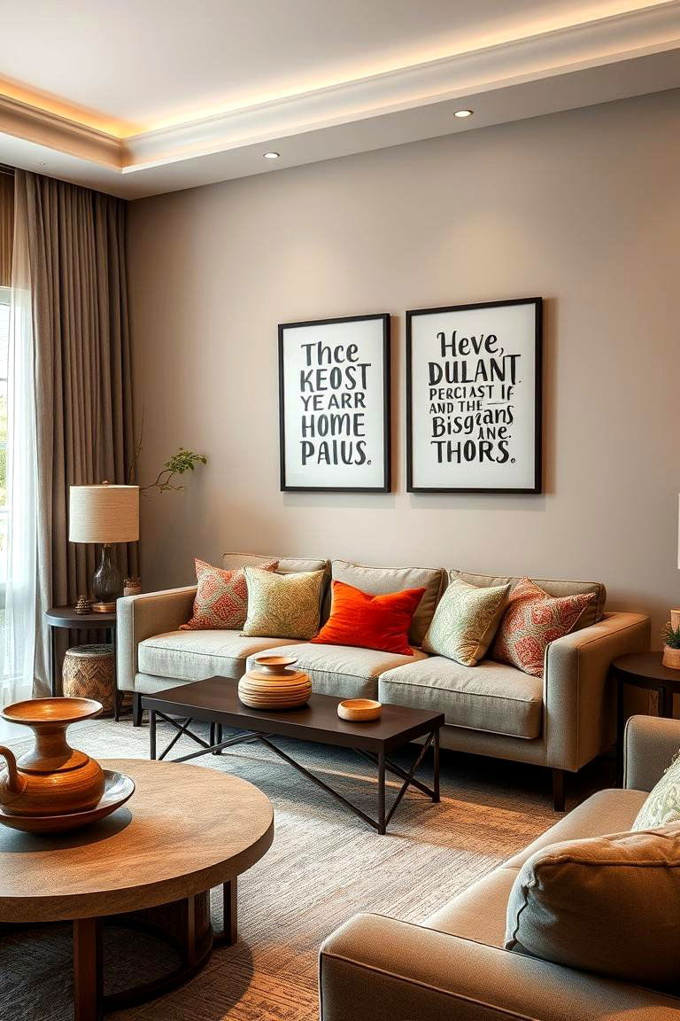 Subtle Artful Accents - 24 Korean Living Room Ideas