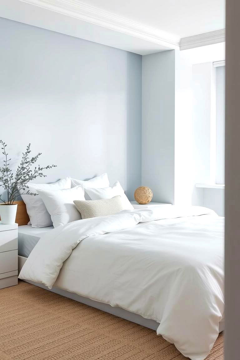 Subtle Blue Textures - 24 Blue and White Bedroom Ideas