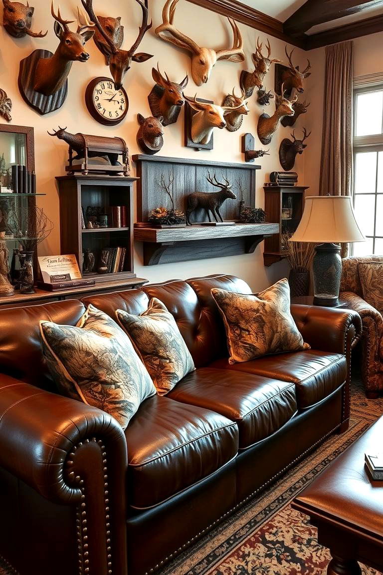 Subtle Camouflage Elements - 24 Hunting Trophy Room Ideas