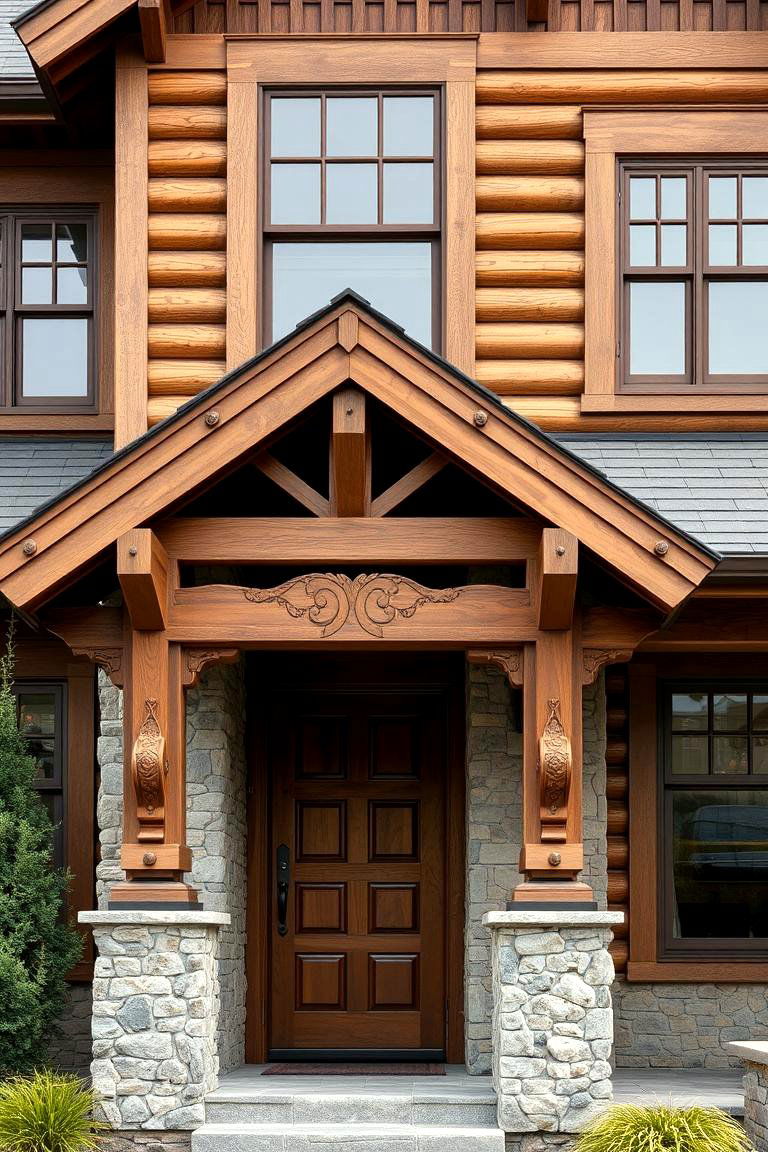 Subtle Carved Details - 24 Craftsman Style House Exterior Ideas