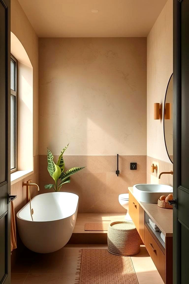 Subtle Earth Toned Color Palettes - 24 Tuscan Bathroom Ideas