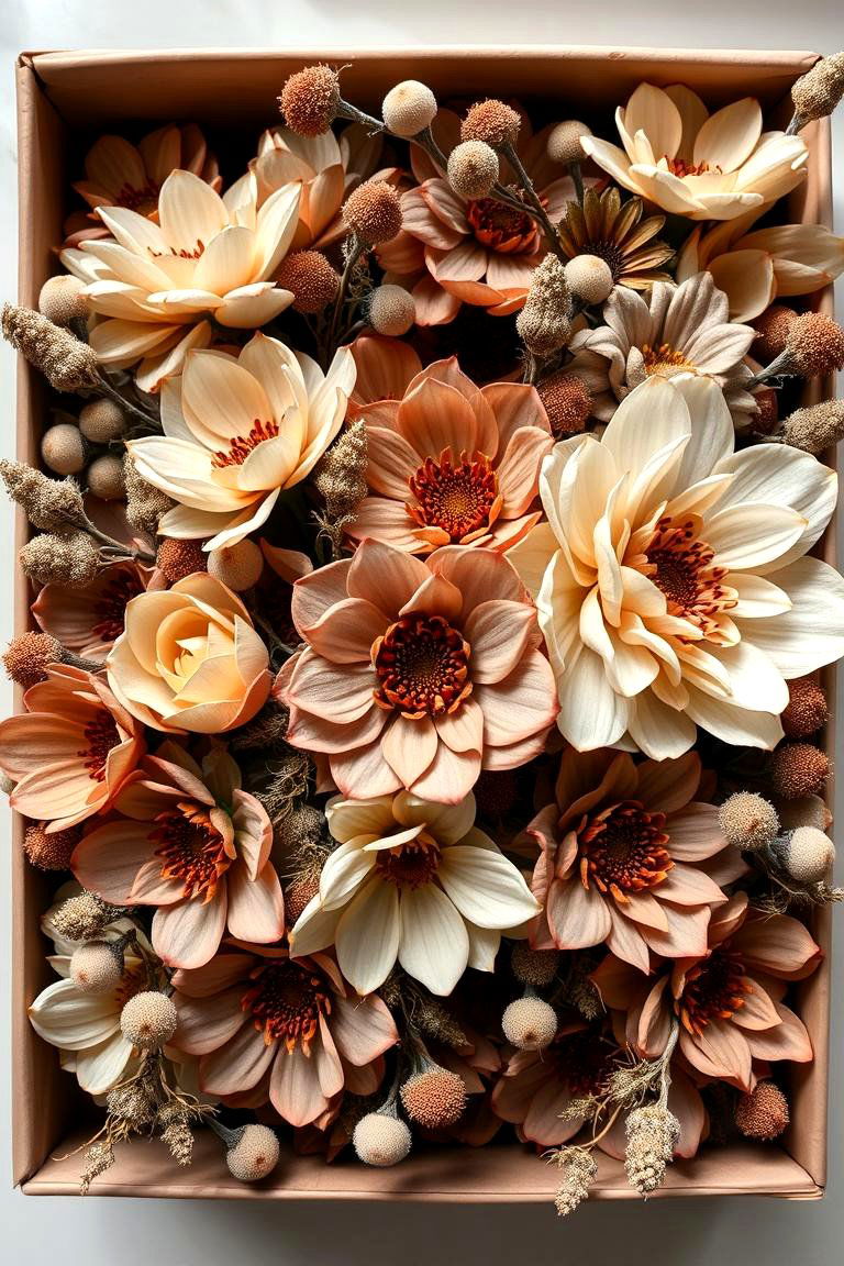 Subtle Earth Tones Mix - 24 Fall Flower Box Ideas