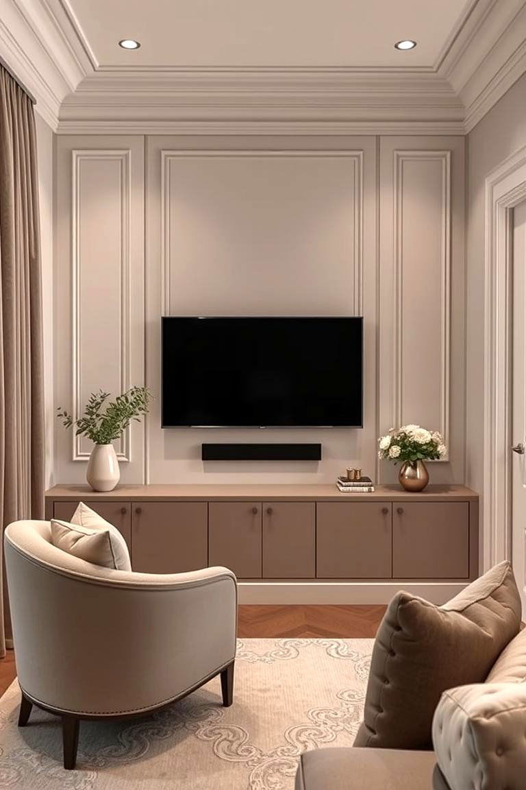 Subtle Elegant Tv Nook - 24 Tv Room Ideas