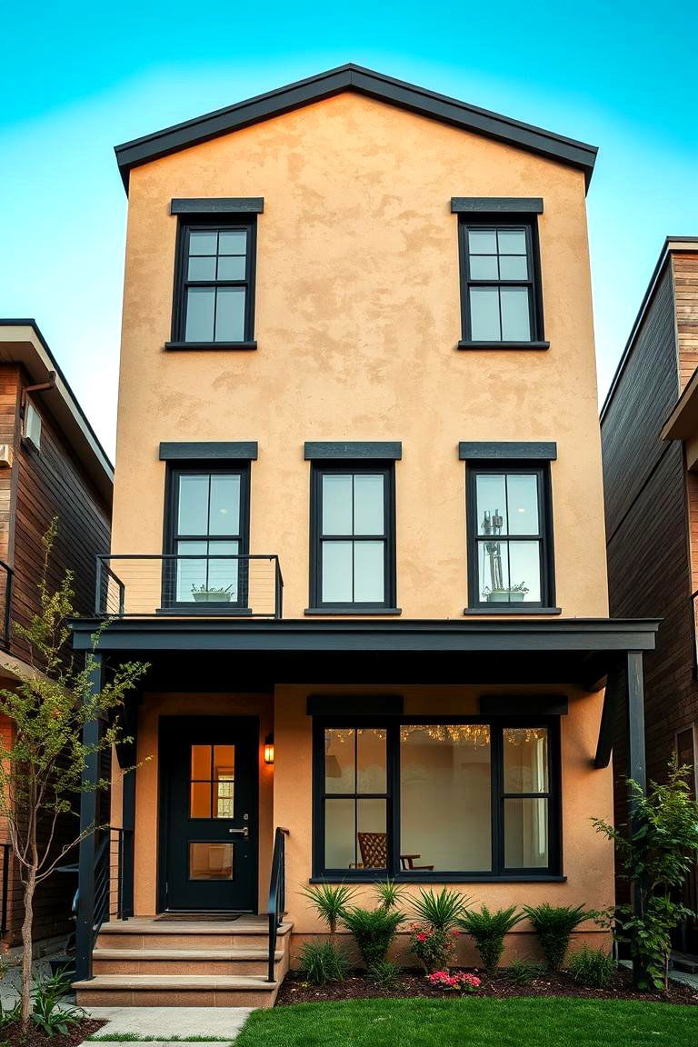 Subtle Industrial Chic - 24 beige and black house exterior ideas